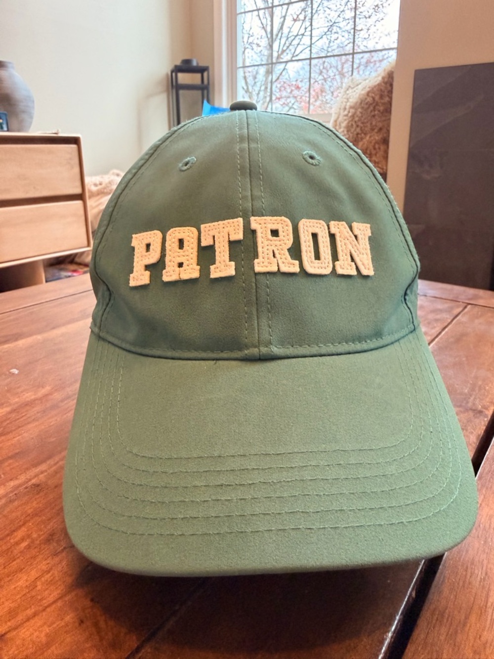 Swannies Green Baseball Cap with Cream Appliqué